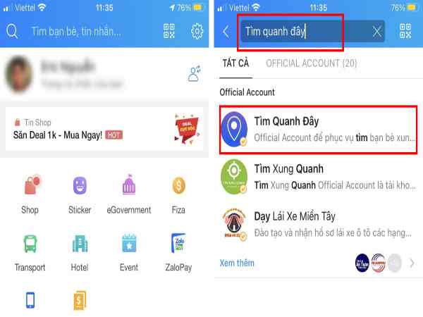Cách sử dụng tính năng “Tìm bạn quanh đây” trên Zalo