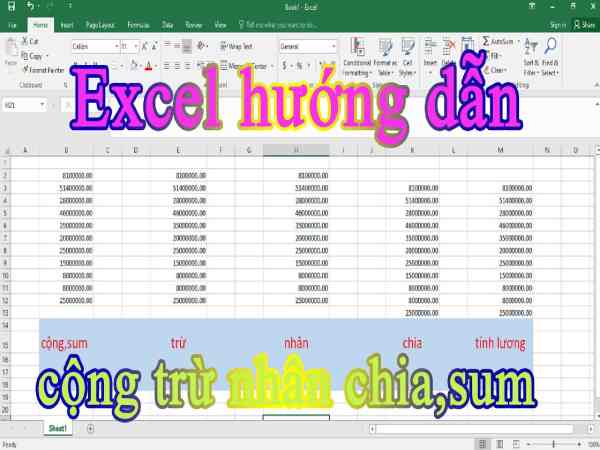 Tìm hiểu các hàm trong excel cộng, trừ, nhân, chia cơ bản