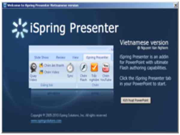 V-ISpring Presenter phần mềm e learning