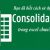 Cách sử dụng hàm consolidate trong excel