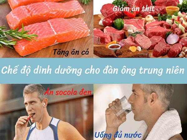 chế độ dinh dưỡng cho nam giới tuổi trung niên
