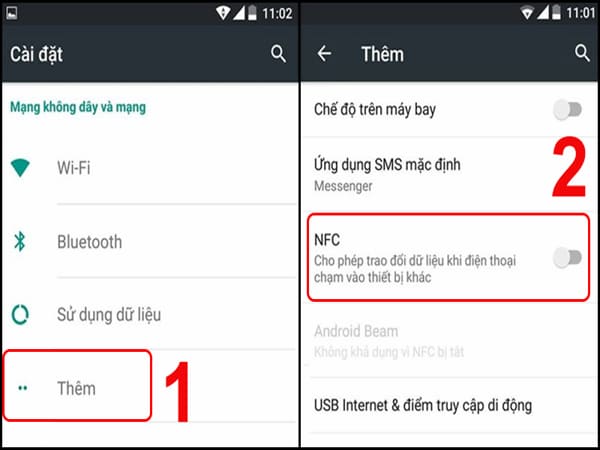 Cách Bật NFC trên samsung