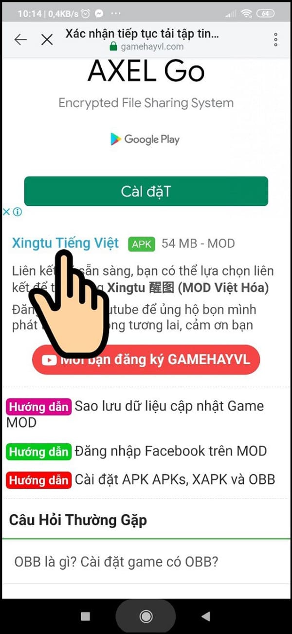 Tải tệp Apk Xingtu việt hóa