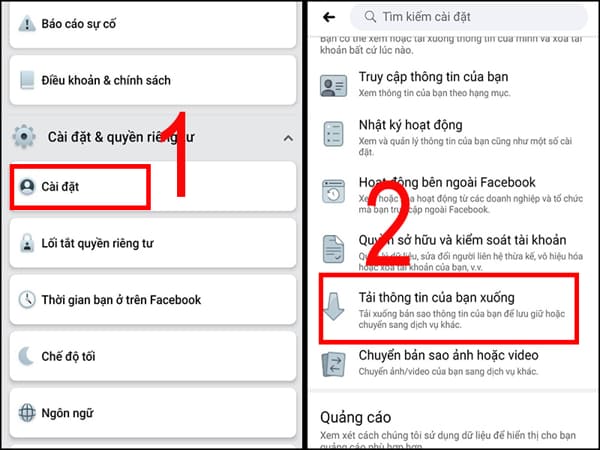 Cách lấy lại tin nhắn đã xóa trên facebook