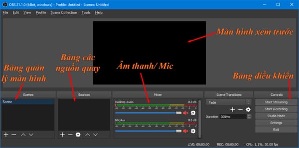 Cách quay video trên màn hình máy tính bằng sử dụng OBS Studio