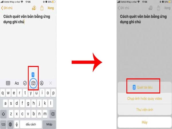 Hướng dẫn scan tài liệu trên điện thoại iphone bằng ghi chú