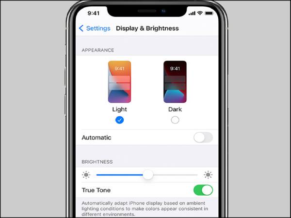 Kiểm tra true tone màn hình iphone